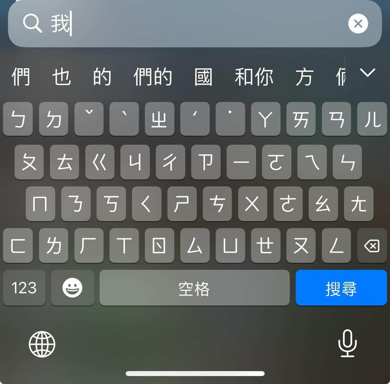 鍵盤字詞預測